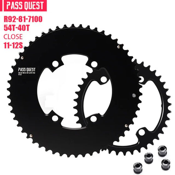 Pass Quest 110BCD 2X Aero chainrings to suit R9200 R8100 R7100