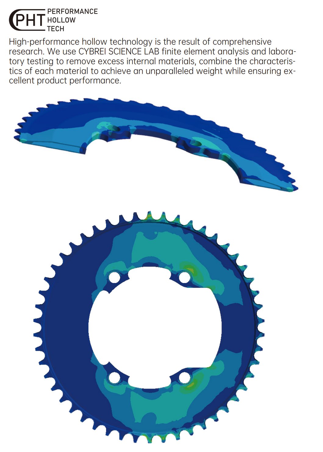 Cybrei METARBON Carbon AERO 2X CHAINRINGS