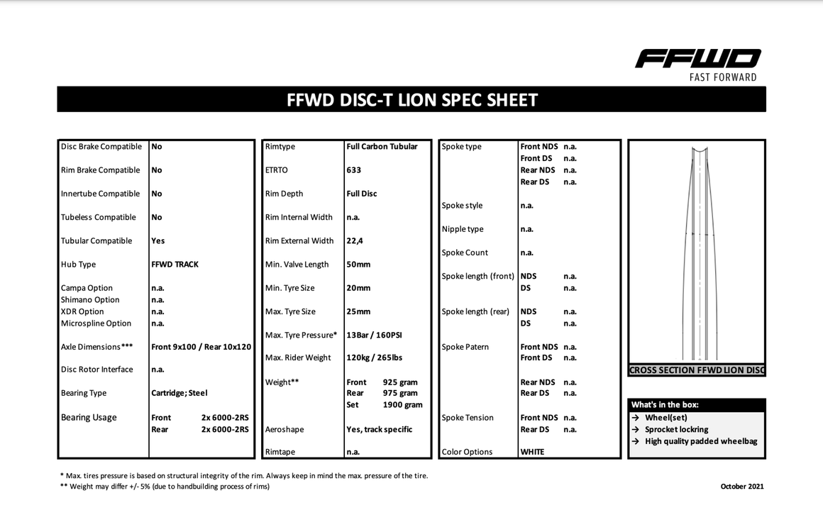 FFWD Disc-T Lion Spec